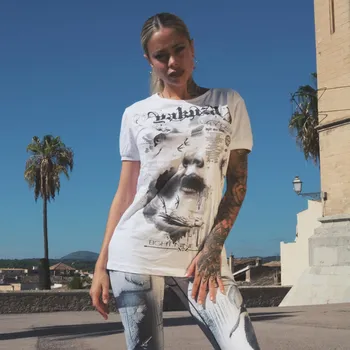 Dámské tričko Dámské triko Yakuza Fly Or Die Urban Crew Neck 90129 white velikost: XS