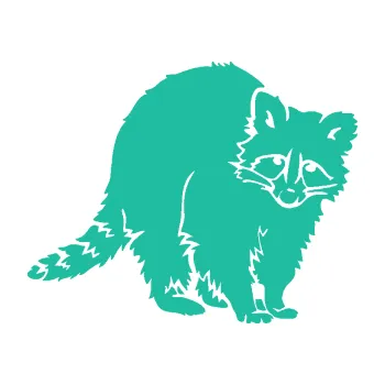 Samolepící dekorace SAMOLEPKA Mýval 002 pravá (25 - tyrkysová) NA AUTO, NÁLEPKA, FÓLIE, POLEP, TUNING, VLASTNÍ TEXT, TISK, AUTOSAMOLEPKY.cz, POLEPY, OBRÁZEK, LOGO, SAMOLEPKY