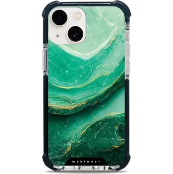Telefonní příslušenství Odolný obal Mobiwear MagSafe Elite Bumper - Apple iPhone 13 Mini - D017D Zelený mramor (Odolný kryt, pouzdro, obal Mobiwear Elite Bumper na mobil Apple iPhone 13 Mini - D017D Zelený mramor, materiál Plast + TPU silikon + kov - zesílená ochrana telefonu,)