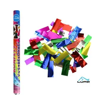 Konfeta Konfety vystřelovací 60cm fóliové barevné LUMA