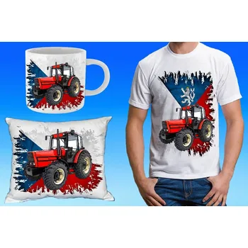 Pánské tričko dárkový set s traktorem ZETOR 10540 158 (při koupi setu ušetříte)