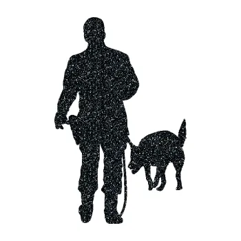 Samolepící dekorace SAMOLEPKA Psovod 005 levá pes na vodítku (85 - Ultra Metalic černá) NA AUTO, NÁLEPKA, FÓLIE, POLEP, TUNING, VLASTNÍ TEXT, TISK, AUTOSAMOLEPKY.cz, POLEPY, OBRÁZEK, LOGO, SAMOLEPKY