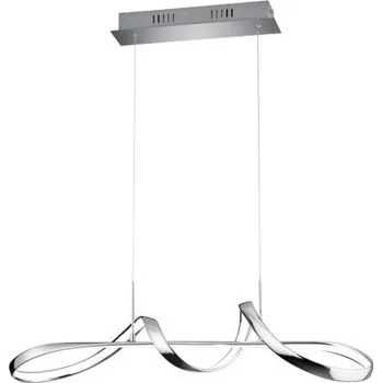 Trio R37091106 LED závěsné stropní svítidlo Perugia 1x37W | 4500lm | 4000K - stmívatelné, Dimmer Switch, chrom + Philips 8719514257566 LED žárovka 1x8W-60W | E27 | 806lm | 2700K