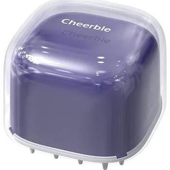 Kosmetika pro kočku Cheerble masážní hřeben pro kočky - Fialová