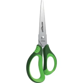 Set školních potřeb Školní nůžky KEYROAD Soft, 15cm, zelené