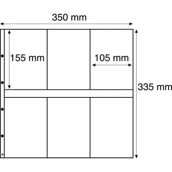 Sběratelství Leuchtturm 6 vertikálních kapes 105 x 155 mm Varianta: průhledná