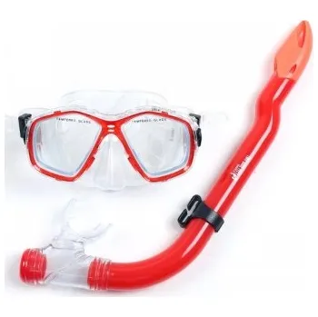 Potápěčská maska Two Bare Feet dětský potápěčský set PVC červený