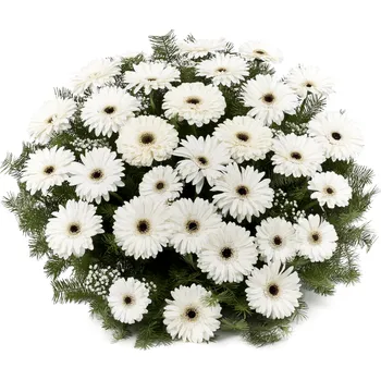 umělá květina Kytice na rakev bílé gerbery 30 květů viz ilustrace (+1207 Kč)