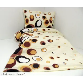 Povlečení POVLEČENÍ prodloužené bavlna krep hnědá