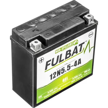 Motobaterie Gelová baterie / motobaterie FULBAT 12N5.5-4A GEL, 12V, 5.5AH, 55A, rozměry 135 x 60 x 130 mm (inovativní gel technologie, z materiálu odolného proti vibracím)