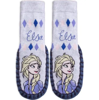 Dívčí ponožky s protiskluzem DISNEY FROZEN ELSA šedé Velikost: 23-24