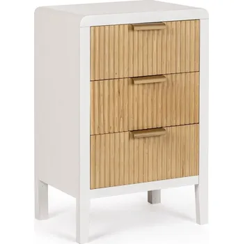 Noční stolek BIZZOTTO Dřevěný noční stolek CHARLEY bílý 62x40 cm 0748599