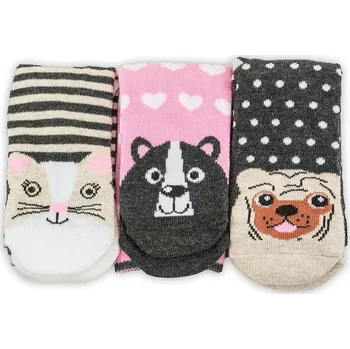 Pidilidi veselé ponožky FUNNY dívčí - 3pack, Pidilidi, PD0136-01, holka Velikost: 27-30