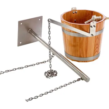 ELIGA POLÉVACÍ VĚDRO – z modřínu s nerezovým ramenem o objemu 7,5 l - ELI-POLVEDRO-MOD-&nbsp;RAM-87033