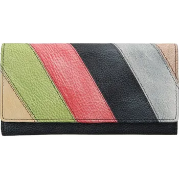 Peněženka Lagen dámská kožená peněženka šedomodrá/multi 862-77/R CHARCOAL/MULTI
