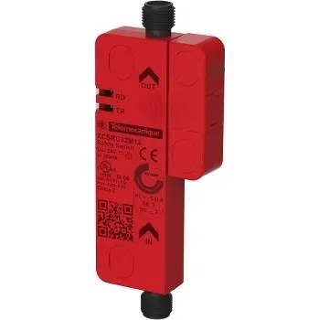 vypínač a zásuvka XCSRC32M12 Bezpečnostní RFID spínač, model Sériový, tovární nastavení + 2 nové převodníky,konektor M12, Schneider Electric