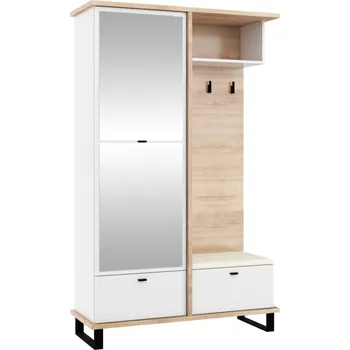 Předsíňová stěna Předsíňová stěna ORSOLA, dub sonoma/bílá +možnost VÝNOSU + vyzvednutí ZDARMA