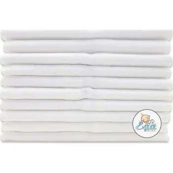 látková plena Ega Kids TETRA pleny 80x80cm (10ks) - bílé
