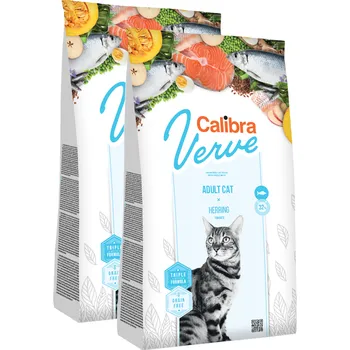 Krmivo pro kočku 2x Calibra Cat Verve GF Adult Herring 3,5kg