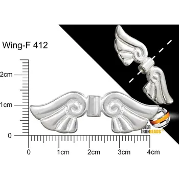 Přívěsek Přívěsek ANDĚLSKÉ KŘÍDLO . Ozn.-WING F412 v stříbrné barvě Velikost 44x14mm.