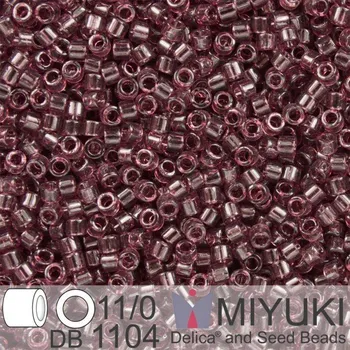 Korálek Korálky Miyuki Delica 11/0. Barva Tr Mauve DB1104. Balení 5g.