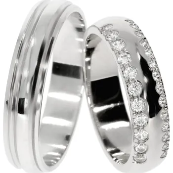 Prsten Zlatnictví Helios Zlaté snubní prsteny L-293 Kameny: Se Zirkony