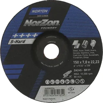 Brusný kotouč NORTON-CLIPPER Broušení Kotouč pro litina 150x7x22.23mm pro Úhlová bruska Norton NORZON III FOUNDRY