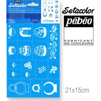 Šablona Pebeo pro použití s barvami Setacolor ozn. PANENKY formát A5