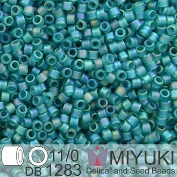 Korálek Korálky Miyuki Delica 11/0. Barva Matte Tr Caribbean Teal AB DB1283. Balení 5g.