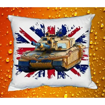 Dekorativní polštářek Polštářek s tankem Challenger (vojenský polštář army)