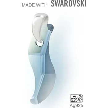 Přívěsek Přívěsek Made with Swarovski 6525 Denim Blue (266) 28mm+šlupna Ag925