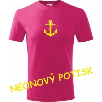 ON-DESIGN Dětské tričko s KOTVOU Velikost: 134 cm/8 let, Barva: purpurová