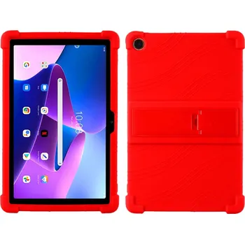 Pouzdro na tablet Silikonový Kryt Lenovo Tab M10 (3Nd) - Barevné Barva: Červená