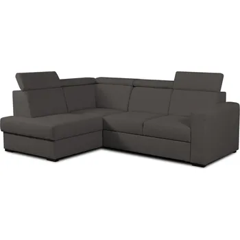 Sedací souprava Sedací souprava rohová rozkládací levá tmavě šedá AMELIA