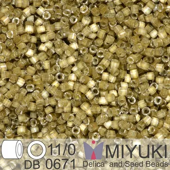 Korálek Korálky Miyuki Delica 11/0. Barva Variegated Taupe Silk Satin DB0671. Balení 5g.