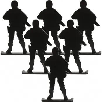 Terče Beast Hunter kovoví vojáci 6 ks - černé