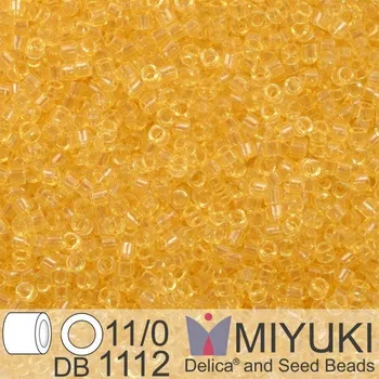 Korálek Korálky Miyuki Delica 11/0. Barva Tr Crystal Ivory DB1112. Balení 5g.