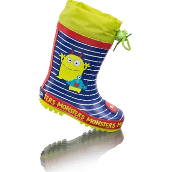 Dívčí holínky Pidilidi chlapecké holínky gumové - potisk MONSTER, Pidilidi, PL0094, modrá Velikost: 31
