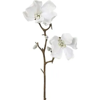 umělá květina Umělá zasněžená Magnolie bílá, 49 cm