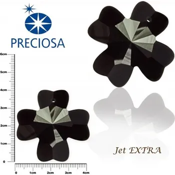 Přívěsek Přívěsek ČTYŘLÍSTEK oboustranný barva JET EXTRA. Výrobce PRECIOSA.