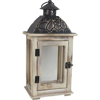 Svícen Dřevěná lucerna malá D6046/M