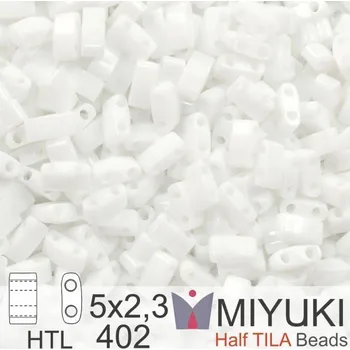 Korálek Korálky Miyuki Half Tila. Barva White HTL 402 Balení 3g