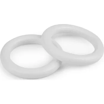 Lapač snů Dřevěný barevný kroužek vnější Ø50 mm 20 kusů - 1 bílá