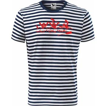 Pánské tričko ON-DESIGN Vodácké tričko PÁRTY V PLNÉM PROUDU Velikost: 2XL, Barva: modrý proužek