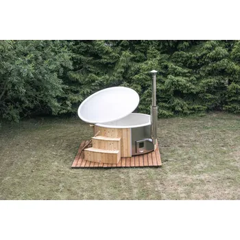 HOT TUB 180 sklolaminát - vestavěná kamna (MODŘÍN)