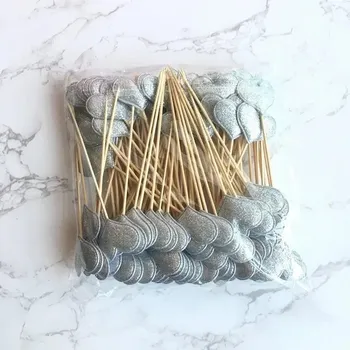 Party dekorace Dekorace na muffiny | ozdoba na dort 10 ks - SEKERA. Stříbřité třpytky