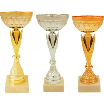 Pohár PE0045 Barva: bronz, Výška: 28 cm, Průměr kalichu: 12 cm