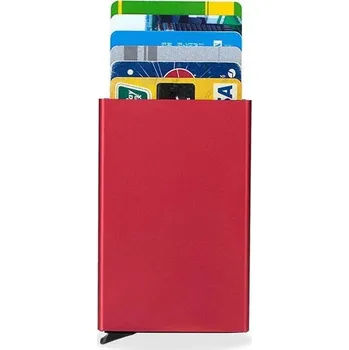 Peněženka Hliníková tenká peněženka na karty - Červené