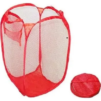 Koš na prádlo Skládací prádelní koš | vak na špinavé prádlo - Červené