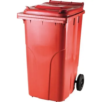 Popelnice Popelnice 240 L červená EUROPLAST AT (Popelnice plastová na kolečkách 240 L)